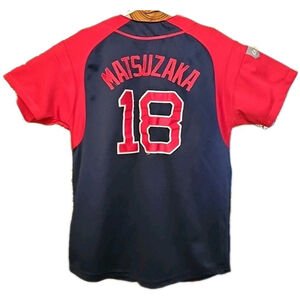 Daisuke Matsuzaka Boston Red Sox Majestic MLB Jersey Size Youth Large Blue & Red